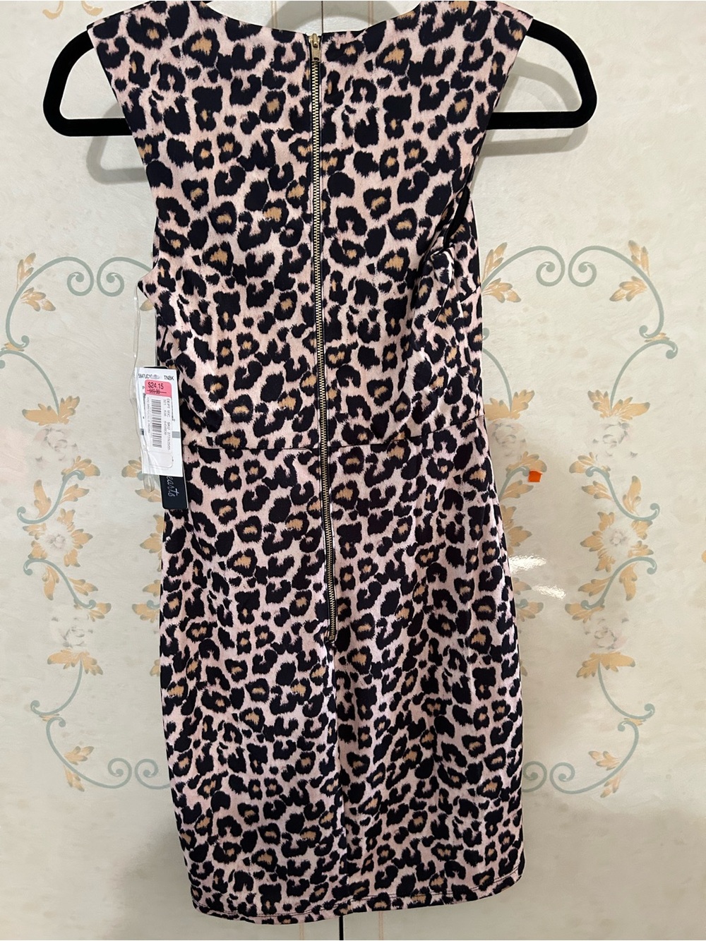Leopard Print Dress with Back Zip